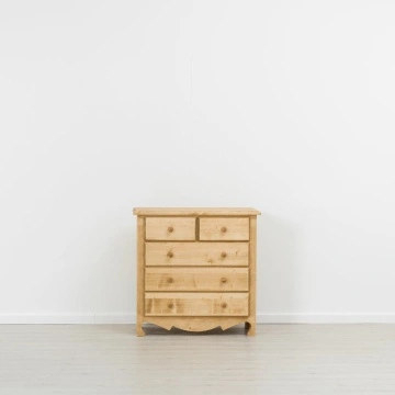 Comoda dormitor Rustika lemn masiv cu 5 sertare, 92 x 48 x 91 cm - Img 3