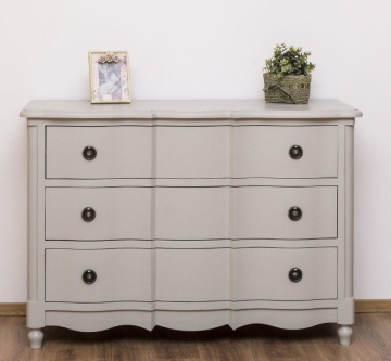 Comoda Galbee lemn masiv, 3 sertare soft-close, 130 x 57 x 90 cm - Img 2