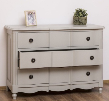 Comoda Galbee lemn masiv, 3 sertare soft-close, 130 x 57 x 90 cm - Img 6