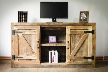 Comoda Kavala, lemn masiv pin, 150 x 38 x 80 cm - Img 6