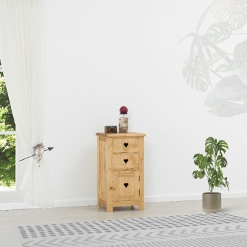 Comoda Lemn Masiv Rustic Love, 1 usa si 2 sertare, 48 x 42 x 89 cm - Img 1