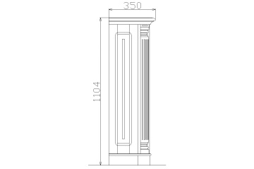 Comoda lemn masiv Sofia cu 4 sertare, 70 x 50 x 154 cm - Img 4