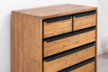 Comoda Mexicana lemn masiv, 5 sertare, 92 x 48 x 92 cm - Img 6
