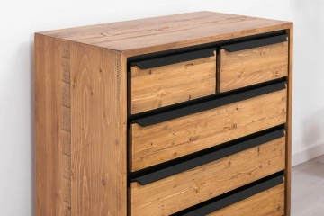 Comoda Mexicana lemn masiv, 5 sertare, 92 x 48 x 92 cm - Img 6