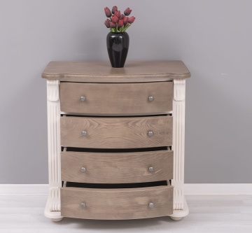 Comoda Narcis lemn masiv, 4 sertare curbate, 80 x 48 x 84 cm - Img 6