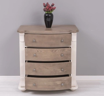 Comoda Narcis lemn masiv, 4 sertare curbate, 80 x 48 x 84 cm - Img 6