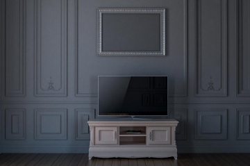 Comoda TV cu 2 usi, lemn masiv dormitor Royal, 160 x 55 x 67.5 cm - Img 1