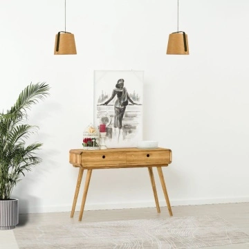 Consola cu 2 sertare Sahara, Lemn masiv periat, 110 x 40 x 78 cm