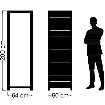 Dulap cu 1 usa Colibri, Lemn masiv periat, 64 x 60 x 200 cm - Img 2