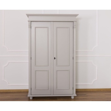 Dulap cu 2 usi si margini ornamentate lemn m,asiv, 110 x 58 x 180 cm - Img 1