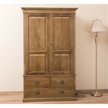Dulap dormitor lemn masiv cu 2 usi si 3 sertare My Julietta, 120 x 59 x 197 cm - Img 1