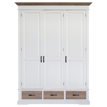 Dulap dormitor Mont Blanc 3 usi si 3 sertare lemn masiv, 167 x 61 x 220 cm - Img 2