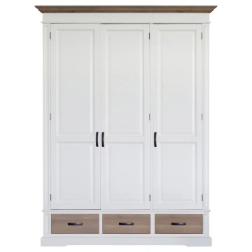 Dulap dormitor Mont Blanc 3 usi si 3 sertare lemn masiv, 167 x 61 x 220 cm - Img 2