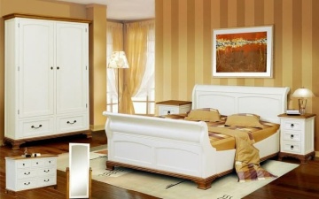 Dulap dormitor Montreal cu 2 usi si 2 sertare lemn masiv, 135 x 61 x 205 cm - Img 2