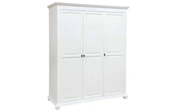 Dulap dormitor Noblesse cu 3 usi, Lemn Masiv, 170 x 60 x 210 cm, Alb - Img 3