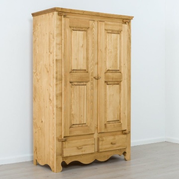 Dulap dormitor Rustika cu 2 usi si balamale din lemn, 123 x 55 x 189 cm - Img 2