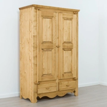 Dulap dormitor Rustika cu 2 usi si balamale din lemn, 123 x 55 x 189 cm - Img 2