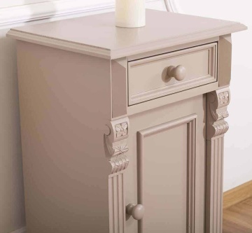 Noptiera cu ornamente florale lemn masiv, 45 x 35 x 72 cm - Img 4
