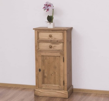 Noptiera lemn masiv cu 2 sertare si 1 usa My Julietta, 50 x 35 x 96 cm - Img 3