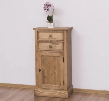 Noptiera lemn masiv cu 2 sertare si 1 usa My Julietta, 50 x 35 x 96 cm - Img 3