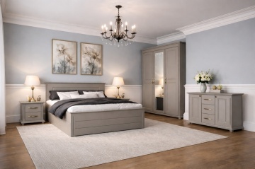 Set mobila dormitor Romina din lemn masiv tei, 4 piese – 01 - Img 5