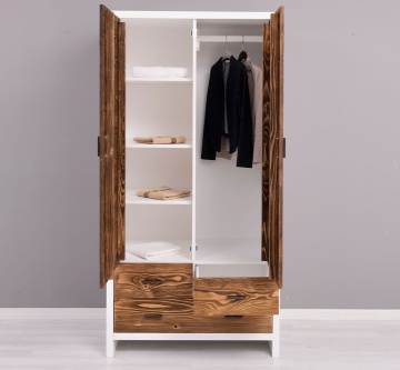 Set mobila dormitor Rustic Olala, 5 piese, lemn masiv + mdf - Img 4
