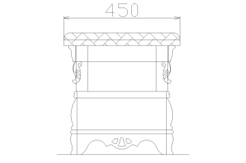 Taburet dormitor Royal, lemn masiv, 45 x 45 x 44.7 cm - Img 2