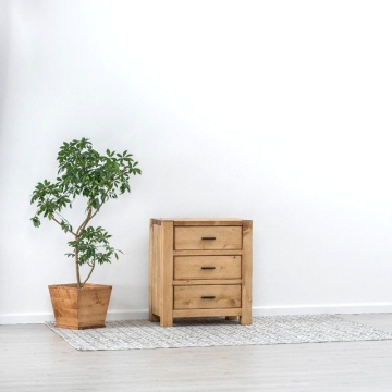 Comoda 3 sertare Lemn Masiv Dormitor Ecuador, 70 x 45 x 80 cm - Img 4