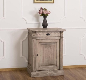 Comoda Cavaler lemn masiv, 1 usa si 1 sertar, 69 x 51 x 90 cm - Img 3
