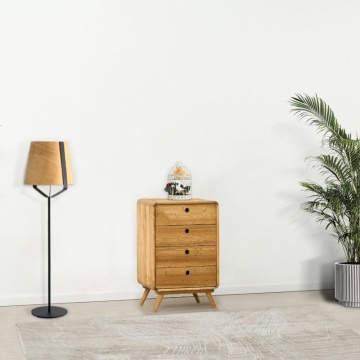Comoda cu 4 sertare Sahara, Lemn masiv periat, 50 x 45 x 85 cm - Img 1