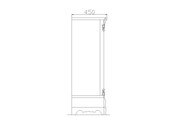 Comoda inalta cu 5 sertare dormitor Royal, lemn masiv, 65 x 45 x 124 cm - Img 3