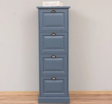 Comoda lemn masiv My Julietta, 4 usi rabatabile, 55 x 40 x 163 cm