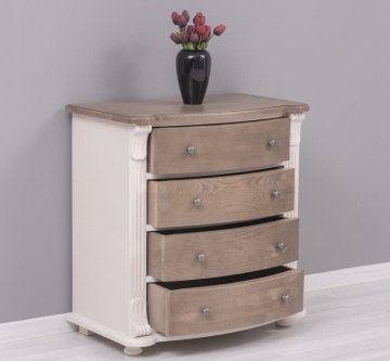 Comoda Narcis lemn masiv, 4 sertare curbate, 80 x 48 x 84 cm - Img 3