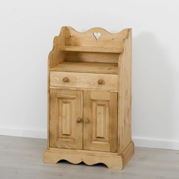 Comoda Rustika cu 2 usi 1 sertar din Lemn masiv rustic, 64 x 42 x 103 cm