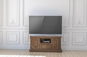 Comoda TV Cristina, 2 usi si 1 sertar, lemn masiv, 180 x 50 x 70 cm - Img 1