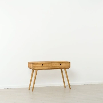 Consola cu 2 sertare Sahara, Lemn masiv periat, 110 x 40 x 78 cm - Img 7