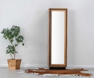 Dulap cu oglinda Mexicana lemn masiv, 1 usa, 60 x 55 x 200 cm - Img 2