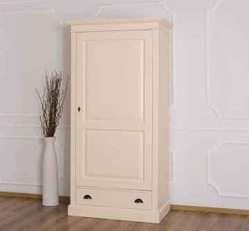 Dulap dormitor lemn masiv, 1 usa si 1 sertar, 103 x 59 x 200 cm - Img 2