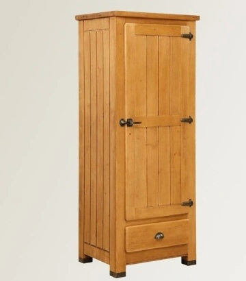 Dulap dormitor Montana lemn masiv, 1 usa si 1 sertar, 75 x 56 x 185 cm