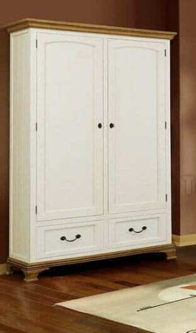 Dulap dormitor Montreal cu 2 usi si 2 sertare lemn masiv, 135 x 61 x 205 cm - Img 3