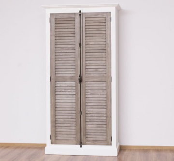 Dulap Mediterana lemn masiv, 2 usi cu tija metalica, 109 x 40 x 210 cm - Img 5