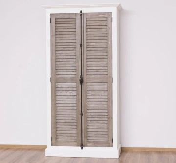 Dulap Mediterana lemn masiv, 2 usi cu tija metalica, 109 x 40 x 210 cm - Img 5