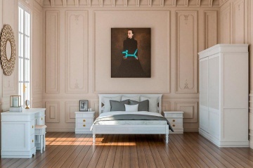 Masa de Birou Marsilia cu 1 usa si 3 sertare, lemn masiv, 180 x 80 x 79.7 cm - Img 2