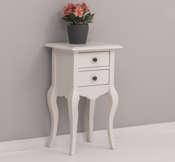 Noptiera Julietta cu 2 sertare lemn masiv, 40 x 34 x 70 cm - Img 1