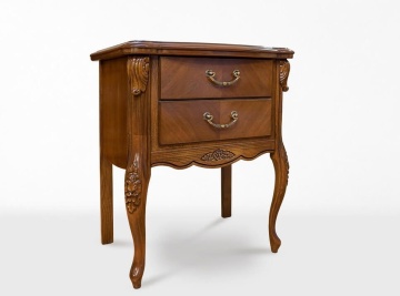 Noptiera Monalisa Classic Stil cu 2 sertare, furnir nuc cu intarsie, 60 x 44 x 72.6 cm - Img 2