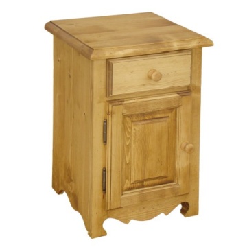 Noptiera Rustica Casa Maria cu 1 usa si 1 sertar, lemn masiv 42 x 38 x 64 cm - Img 2
