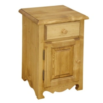 Noptiera Rustica Casa Maria cu 1 usa si 1 sertar, lemn masiv 42 x 38 x 64 cm - Img 2