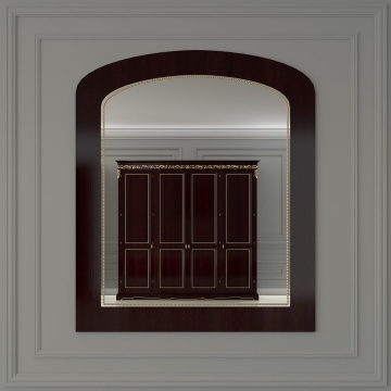 Oglinda dormitor clasic Romina, lemn masiv, L 110 x H 130 cm - Img 1