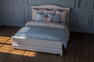 Pat dormitor Royal Lemn Masiv, 100 cm, 120 cm, 140 cm, 160 cm sau 180 x 200 cm - Img 3