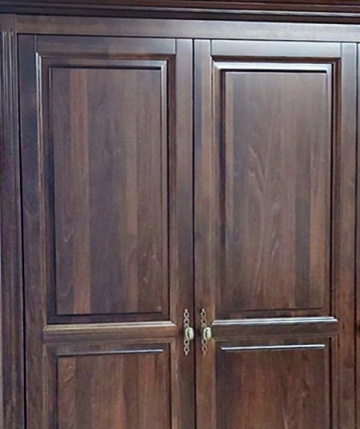 Set mobila dormitor Nocce lemn masiv tei maro colonial, 3 piese, configurabil - Img 5